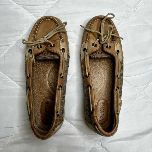 Sperry Top-Sider Womens Leather Textile Boat Shoes Loafers Sz US 6 M - Picture 3 of 8